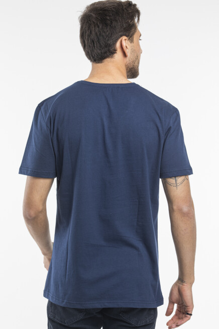 Süperlife Erkek V Yaka Slim Fit Brooklyn Baskılı Kısa Kollu Tişort SPR 265