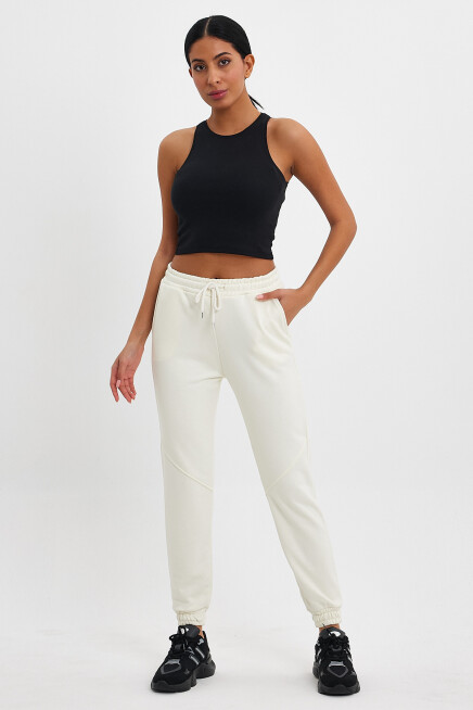 Kadın 3 İplik Kalın Rahat Kalıp Eşofman Altı spr24ea96