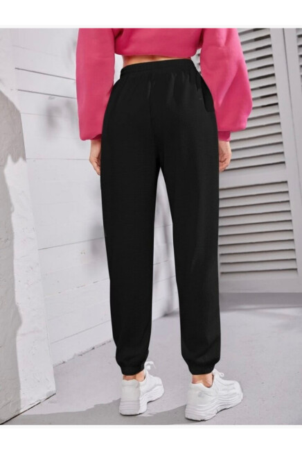 Kadın Bel ve Paça Lastikli İnce Eşofman Altı SPR24EAK82