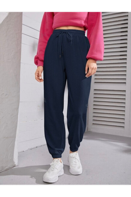 Kadın Bel ve Paça Lastikli İnce Eşofman Altı SPR24EAK82