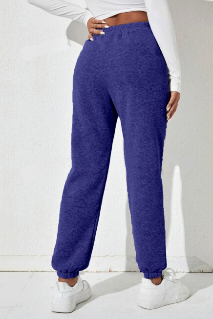 Kadın Bel ve Paça Lastikli İnce Eşofman Altı SPR24EAK82