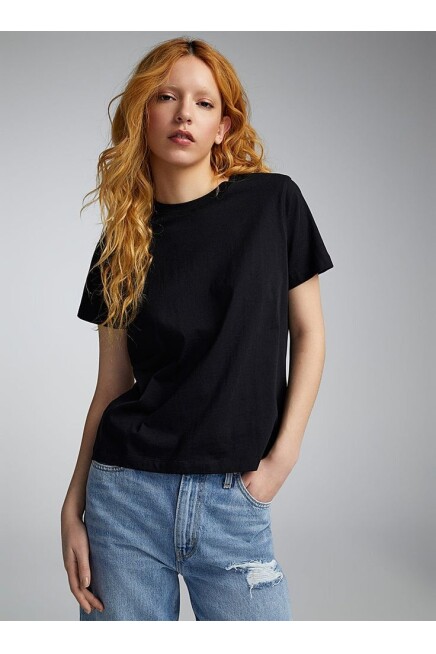 Kadın Bisiklet Yaka Regular Tshırt SPR24TSK46-02