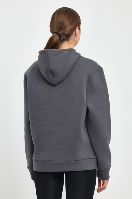 Kadın Kapşonlu Rahat Kalıp İçi Polarlı 3 iplik Tokyo Baskılı Swetashırt Spr24swk12