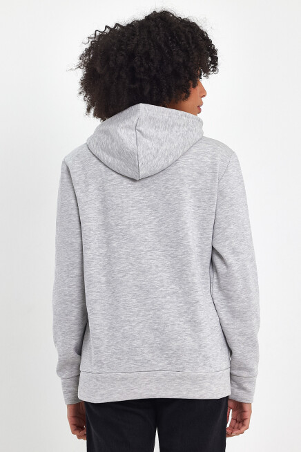 Kadın Kapşonlu Rahat Kalıp İçi Polarlı 3 iplik Californıa West  Baskılı Swetashırt SPR24SWK08