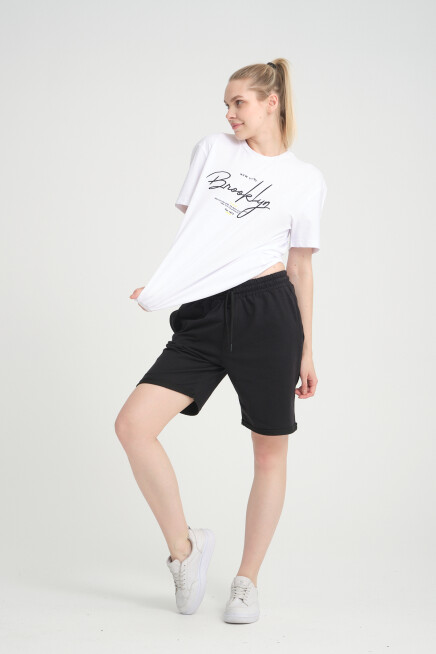 Kadın Regular Fit Duble Paça Şort SPR24SRK51