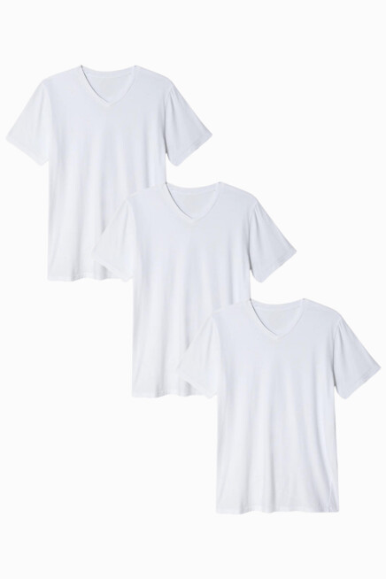 Kadın V Yaka Tshirt SPR24TSK40-3