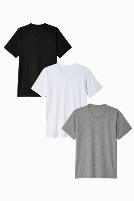 Kadın V Yaka Tshirt SPR24TSK40-3