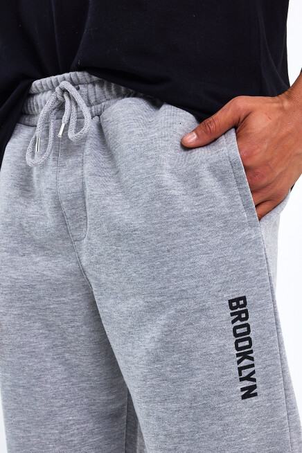 Süperlife Erkek Regular Fit Broklyn Baskılı İnce Eşofman Altı SPR 205