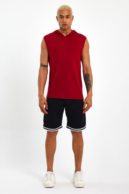 Süperlife Erkek Kapşonlu Standart &Regular Kalıp Fit Tişort SPR21Y04