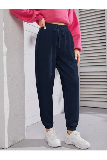 Unisex Beli ve Paça Lastikli İnce Eşofman Altı SPR24UEA82