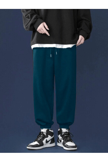 Erkek Bel ve Paça Lastikli İnce Eşofman Altı SPR24EA82