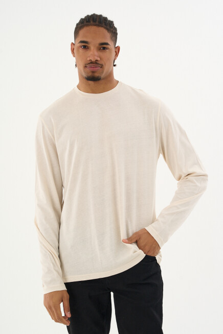 Erkek Bisiklet yaka Uzun kollu Tshırt SPR24TS41