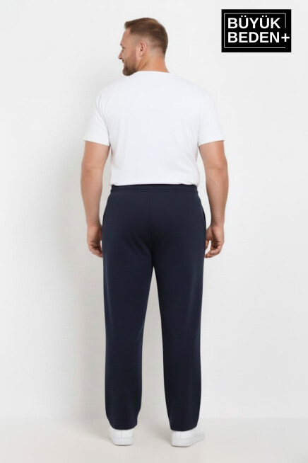 Erkek Büyük Beden BROOKLYN 1970 Baskılı Paça Reçme İnce Eşofman Altı SPR26EA952-3