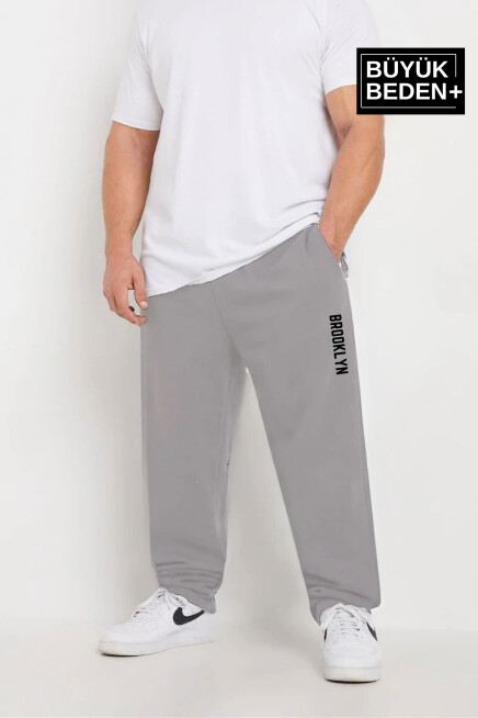 Erkek Büyük Beden Brooklyn Baskılı İnce Eşofman Altı  SPR25BEA54