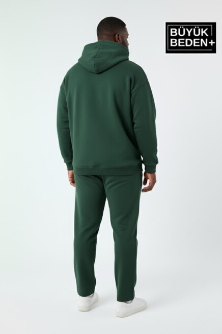 Erkek Büyük Beden Kapşonlu ince Sweatshirt SPR24BSW57