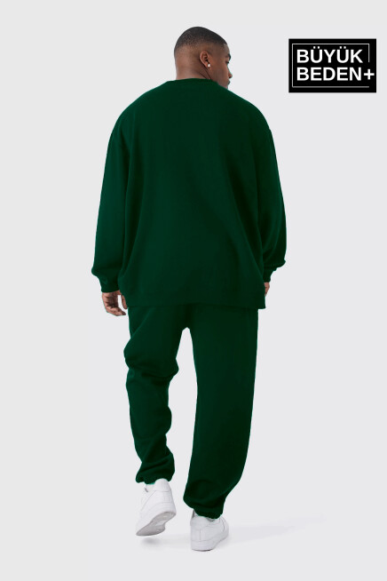 Erkek Büyük Beden Paça Lastikli New York Baskılı İnce Eşofman Altı  SPR25BEA48