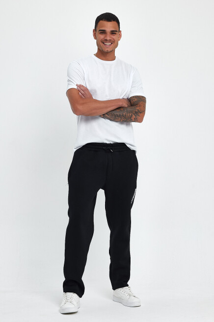 Erkek İçi Polarlı 3 iplik Kalın Brooklyn Baskılı Eşofman Altı SPR25EA70