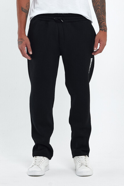 Erkek İçi Polarlı 3 iplik Kalın Brooklyn Baskılı Eşofman Altı SPR25EA70