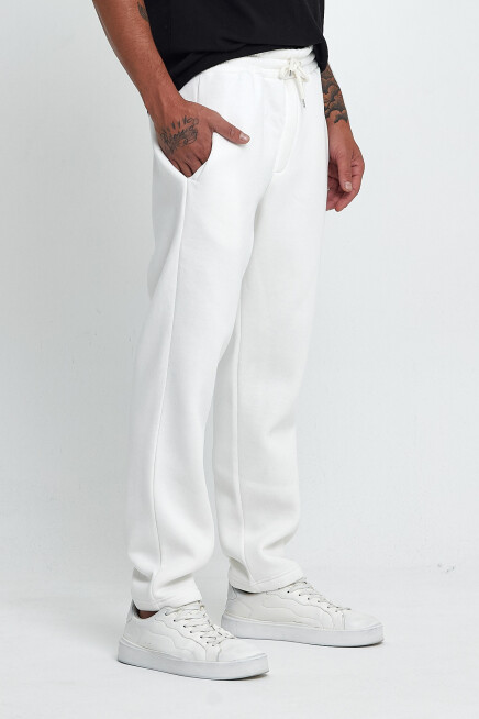 Erkek İçi Polarlı 3 iplik Kalın Brooklyn Baskılı Eşofman Altı SPR25EA70