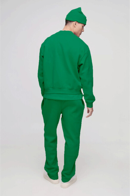 Erkek İçi Polarlı 3 iplik Kalın Brooklyn Baskılı Eşofman Altı SPR24EA70