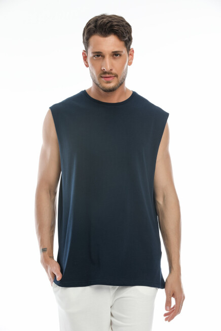 Erkek Kolsuz Bisiklet Yaka Düz Regular Tshırt SPR25AT940