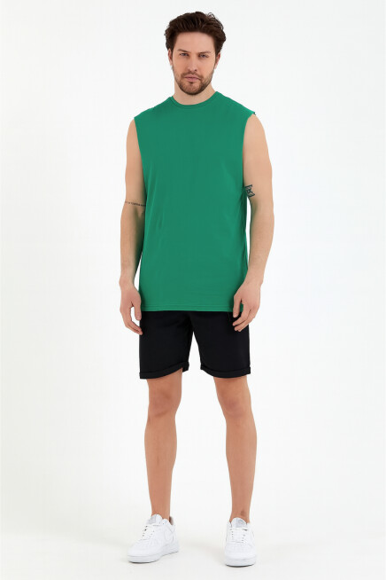 Erkek Kolsuz Bisiklet Yaka Düz Regular Tshırt SPR25AT940