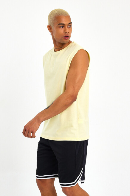 Erkek Kolsuz Bisiklet Yaka Düz Regular Tshırt SPR25AT940