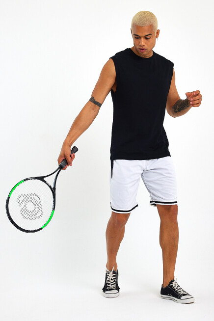 Erkek Kolsuz Bisiklet Yaka Düz Regular Tshırt SPR25AT940