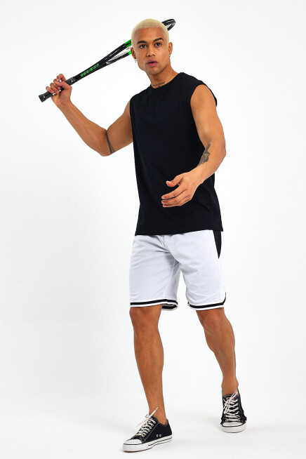 Erkek Kolsuz Bisiklet Yaka Düz Regular Tshırt SPR25AT940