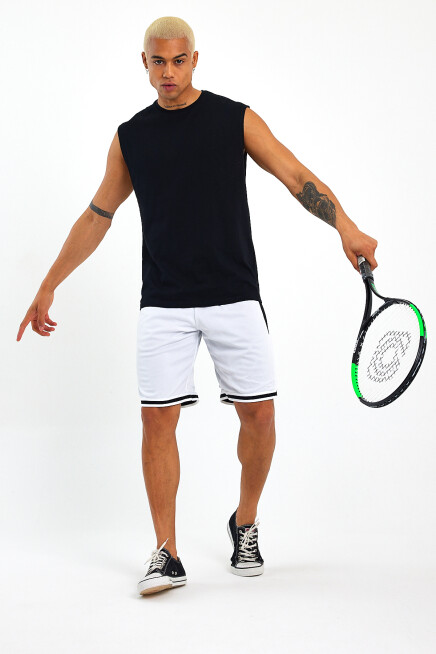 Erkek Kolsuz Bisiklet Yaka Düz Regular Tshırt SPR25AT940