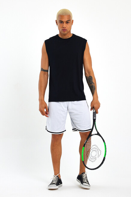 Erkek Kolsuz Bisiklet Yaka Düz Regular Tshırt SPR25AT940