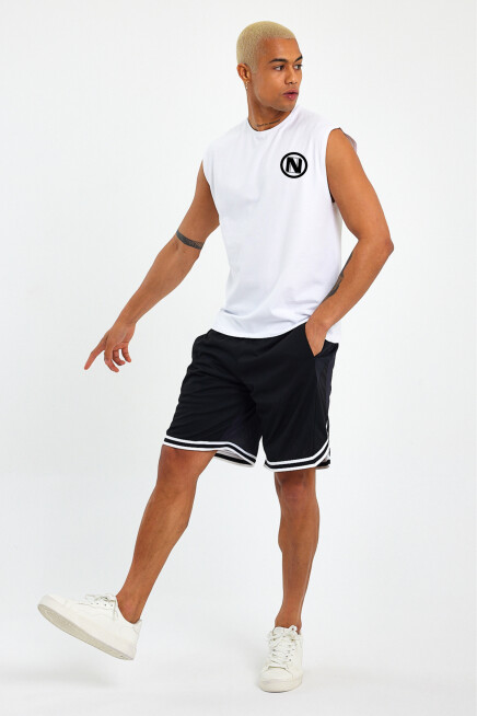 Erkek Kolsuz Bisiklet Yaka N Baskılı Regular Tshırt SPR25AT942