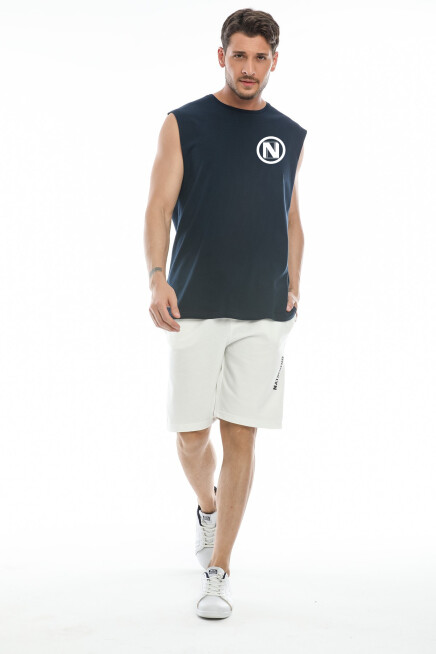 Erkek Kolsuz Bisiklet Yaka N Baskılı Regular Tshırt SPR25AT942