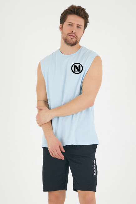 Erkek Kolsuz Bisiklet Yaka N Baskılı Regular Tshırt SPR25AT942