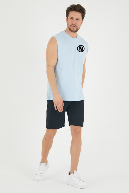 Erkek Kolsuz Bisiklet Yaka N Baskılı Regular Tshırt SPR25AT942