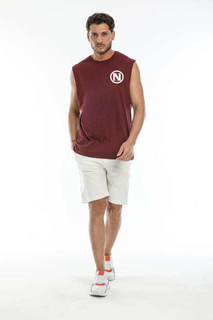 Erkek Kolsuz Bisiklet Yaka N Baskılı Regular Tshırt SPR25AT942