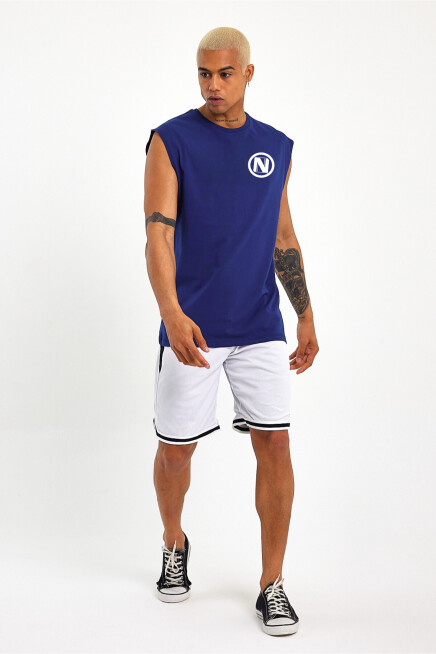 Erkek Kolsuz Bisiklet Yaka N Baskılı Regular Tshırt SPR25AT942