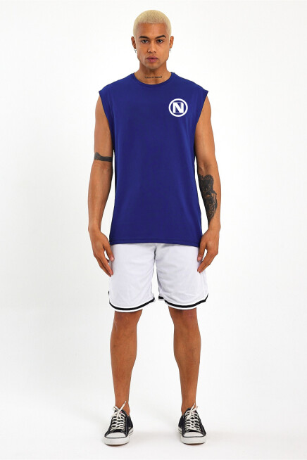 Erkek Kolsuz Bisiklet Yaka N Baskılı Regular Tshırt SPR25AT942