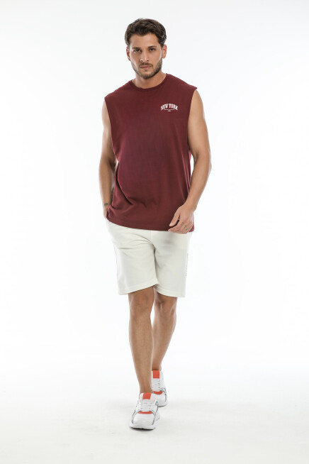 Erkek Kolsuz Bisiklet Yaka New York Baskılı Regular Tshırt SPR25AT941