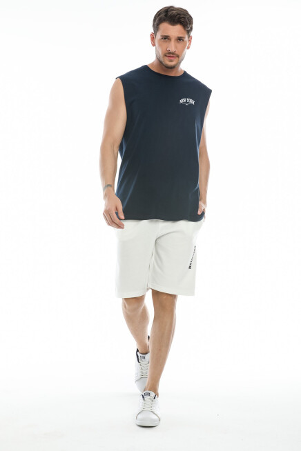 Erkek Kolsuz Bisiklet Yaka New York Baskılı Regular Tshırt SPR25AT941