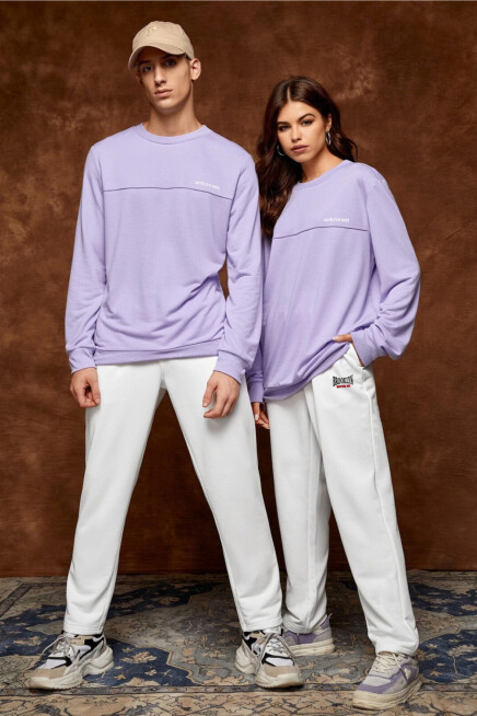 Erkek Regular Fit Büyük Brrooklyn Baskılı İnce Eşofman Altı SPR25EA02