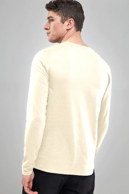 Erkek Uzun Kollu Orta Brooklyn Baskılı Tshırt SPR25TS40