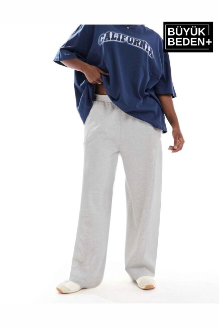 ikili Büyük Beden Reçme Paça İnce Eşofman Altı SPR25BEA52-2