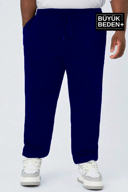 Ikili Eşofman Büyük Beden Lastik Paça İnce Eşofman Altı SPR25BEA51-2