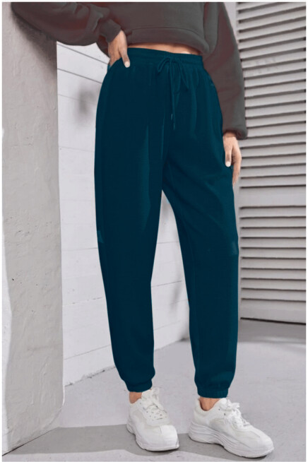 Kadın Bel ve Paça Lastikli İnce Eşofman Altı SPR24EAK82