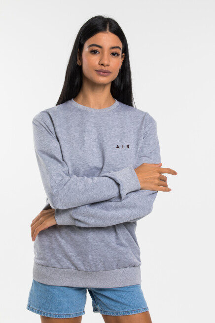 Kadın Bisiklet Yaka Regular Kalıp İnce AR  Baskılı Sweatshırt SPR24SWK124