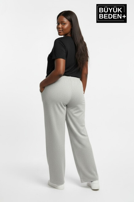 Kadın Büyük Beden BROOKLYN 1970 Baskılı Paça Reçme ince Eşofman Altı SPR26EAK952-3