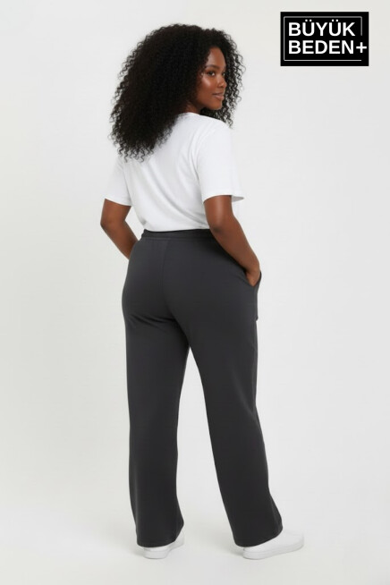 Kadın Büyük Beden BROOKLYN 1970 Baskılı Paça Reçme ince Eşofman Altı SPR26EAK952-3