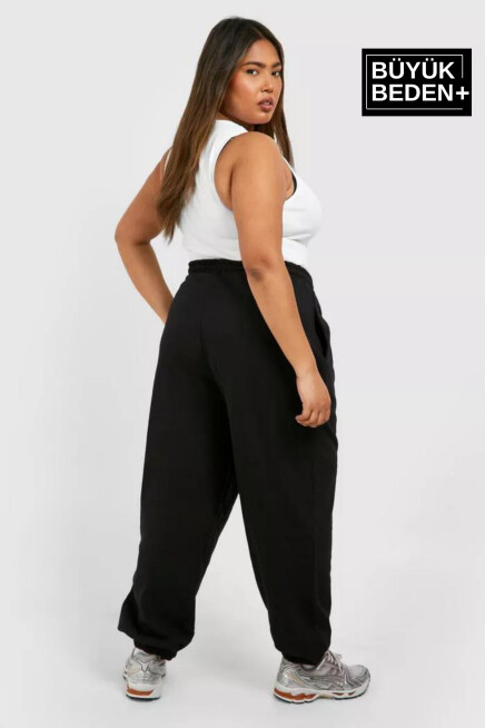 Kadın Büyük Beden Paça Lastikli Brooklyn Baskılı İnce Eşofman Altı SPR25EAK53