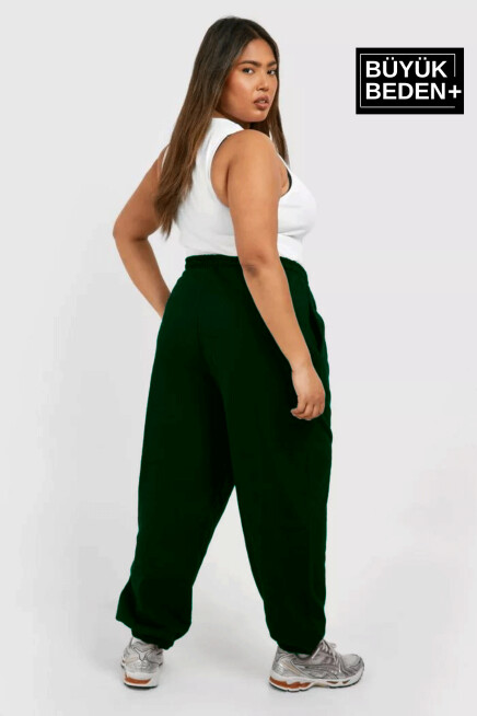 Kadın Büyük Beden Paça Lastikli Brooklyn Baskılı İnce Eşofman Altı SPR25EAK53